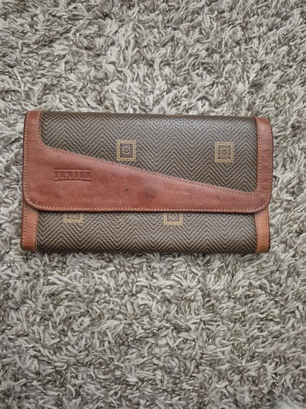 💕VTG Texier Brown Leather Wallet - Made In France💕